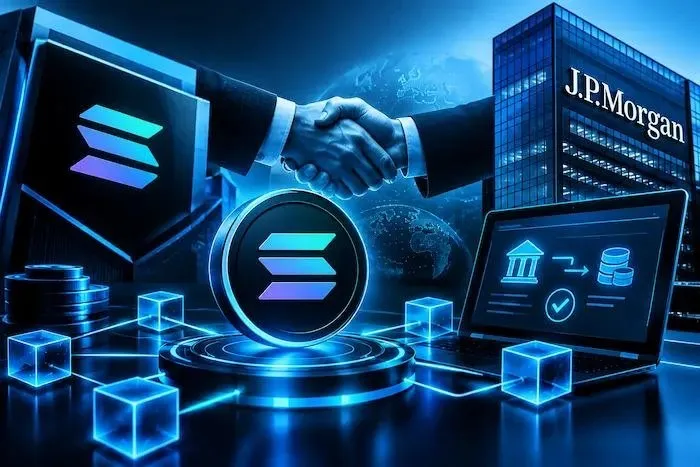 Solana and JPMorgan institutional settlement.